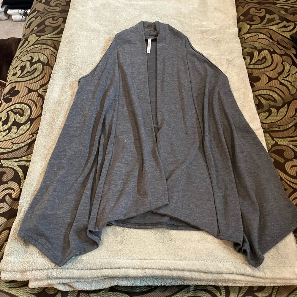 Gray Open Front Vest